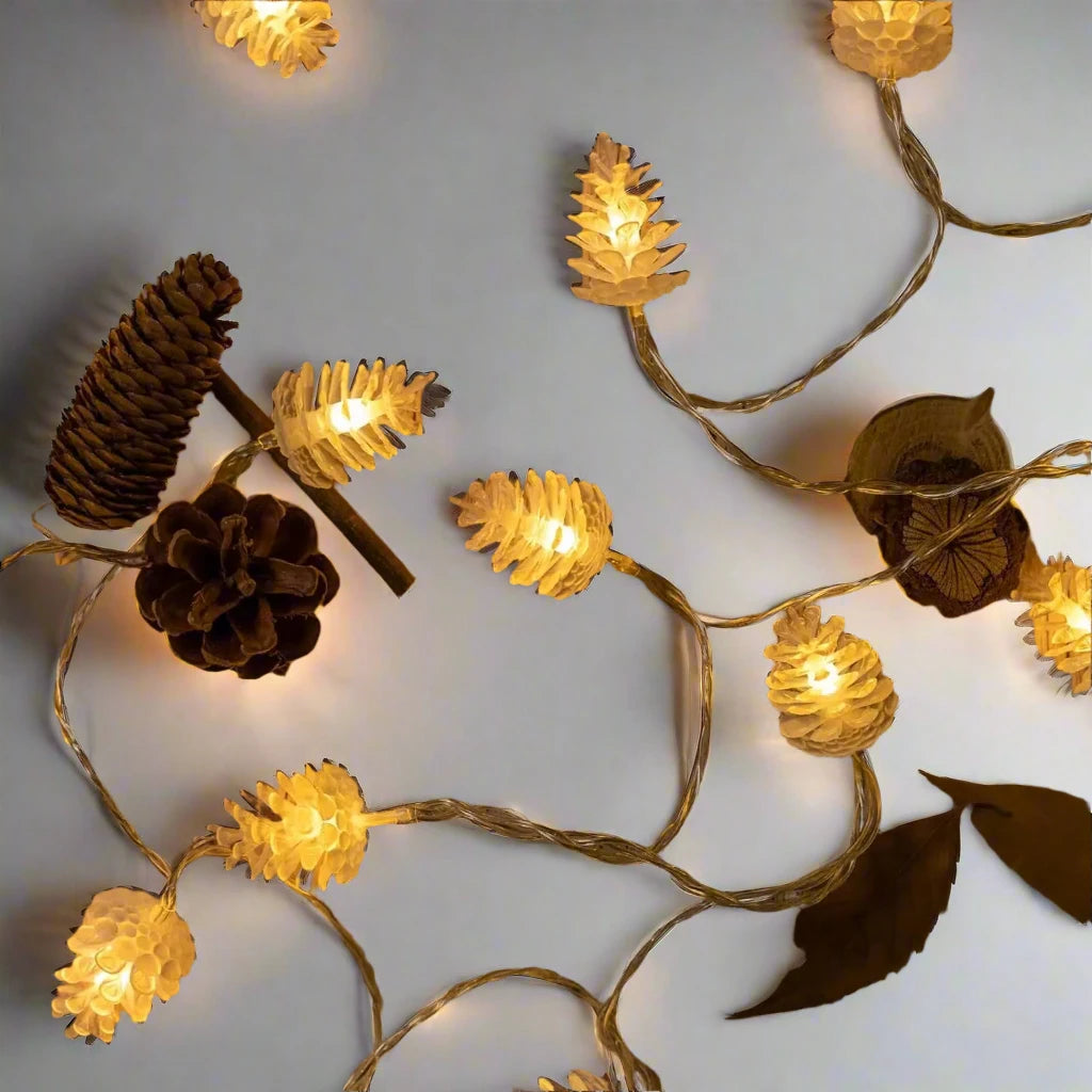 Home Decor LED Warm Pinecone Lamp