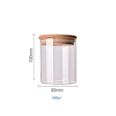 Bamboo-Covered Borosilicate Glass Food Storage Containers