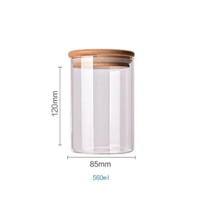 Bamboo-Covered Borosilicate Glass Food Storage Containers