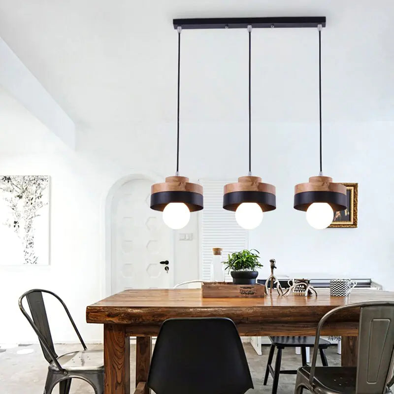 Modern Style Wooden Acorn Chandelier